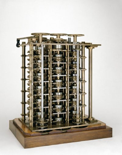 British computing pioneer Charles Babbage (1791-1871) first conceived the idea of an advanced calculating machine to calculate and print mathematical tables in 1812, as he wanted to eliminate all the sources of inaccuracy associated with compiling mathematical tables by hand. The engine was begun in 1824 and assembled in 1832 by Joseph Clement, a skilled toolmaker and draughtsman. It was a decimal digital machine - the value of a number represented by the positions of toothed wheels marked with decimal numbers.